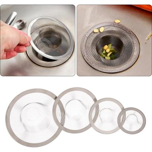 3/5pcs Stainless Steel Mesh Sink Strainer Drain Stopper Filter Bath Hair Clean Up Stopper Bathroom Kitchen Sink Strainer