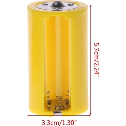 4PCS 3 AA To D Size Battery Holder Converter Adapter Switcher Plastic Case Box QW