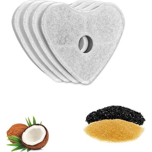 4PCS Pet Activated Carbon Replacement Filters Dog Cats Water Fountain Automatic Flower Water Charcoal Filters Dispenser