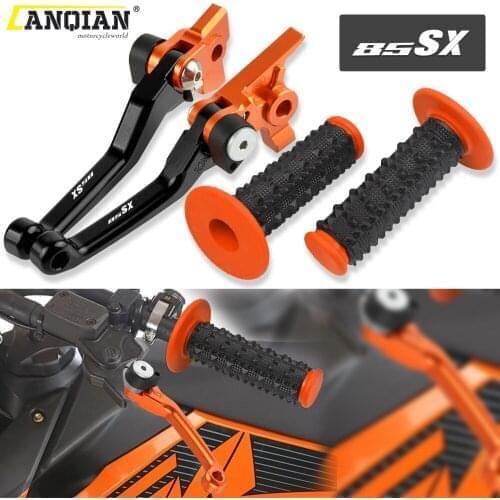 Motorcycle CNC Aluminum Dirt Bike Brake Clutch Lever 7/8'' Rubber Handle Bar For 85SX 85 SX 2014 2015 2016 2017 2018 Accessories