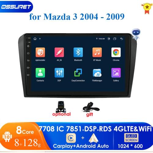 3+32 AI Voice 2 din Android Auto Radio for Mazda 3 bk 2004 2005 2006 2007 2008 2009 Carplay 4G Car Multimedia GPS 2din autoradio
