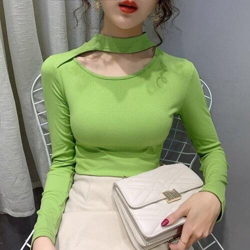 Gkfnmt 2020 Sprin Long Sleeve T shirt Women Tshirt Cotton Korean Style White Autumn T-shirt Women Clothes Tee Shirt Femme