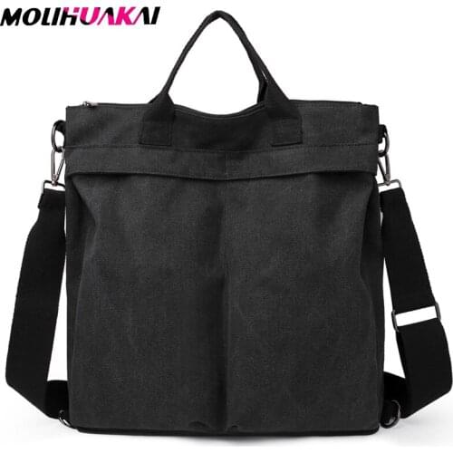 Large capacity canvas bags unisex messenger bags large capacity clutch bag lady anti-theft Rucksack male denim canvas bagpack