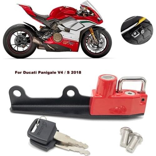 Motorcycle Helmet Lock Kit with 2 Keys for Ducati Panigale V4 / S 2018 Motorbike Helmet Lock Motorcycle Accessories