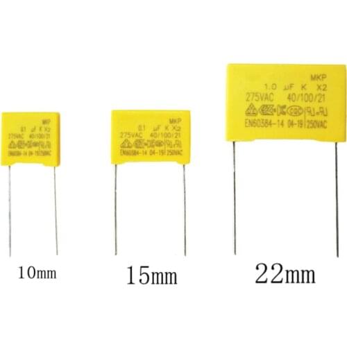 10PCS X2 1UF 0.68UF 0.33UF 0.22UF 0.1UF 0.47UF 0.01UF 275V 104 Safety Capacitor