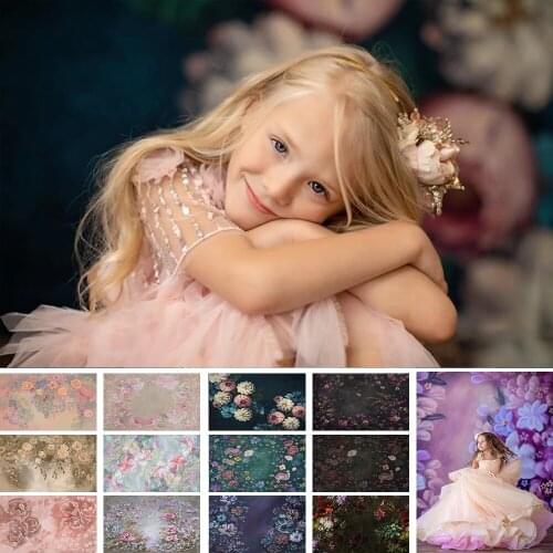 MOCSICKA Flower Background Birthday Party Blue Red Green Pink Girl Newborn Baby Photography Background Studio