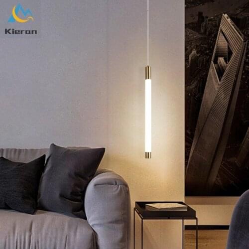 Nordic Modern Cylindrical Acrylic Led Chandelier Bar Restaurant Club Pendant Light Room Decor Pendant Lamp Dining Room Furniture