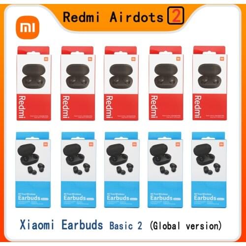 Wholesale Xiaomi Redmi Airdots 2 Bluetooth 5.0tws Waterproof Headphones Fone Xiaomi Earbuds Basic 2 In-Ear Headphones