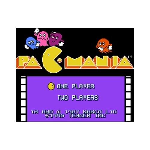 Pacmania Region Free 8 Bit Game Card For 72 Pin Video Game Player