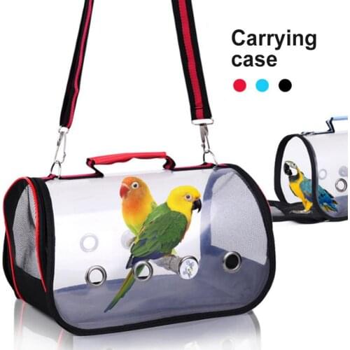 Transparent Breathable Bird Carrier Travel Bag Cage Handbag With Perch Suitable For Small And Medium-sized Bird Carrying Bags