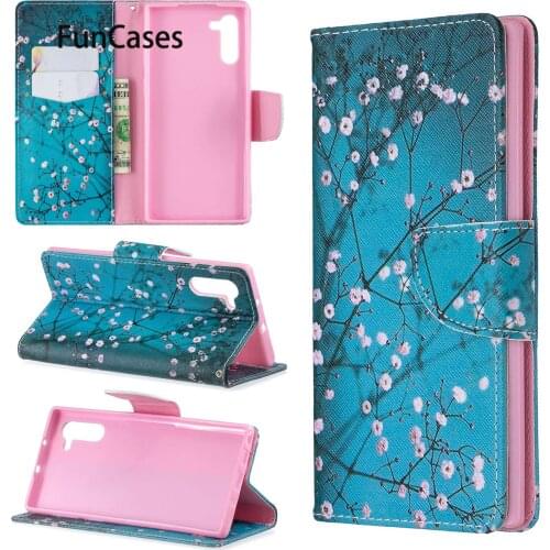 Cartoon Clear Cases For estuche Samsung Note 10 Phone Bumpers Portable Flip Book Case sFor Protector Samsung Galaxy capa Note 10