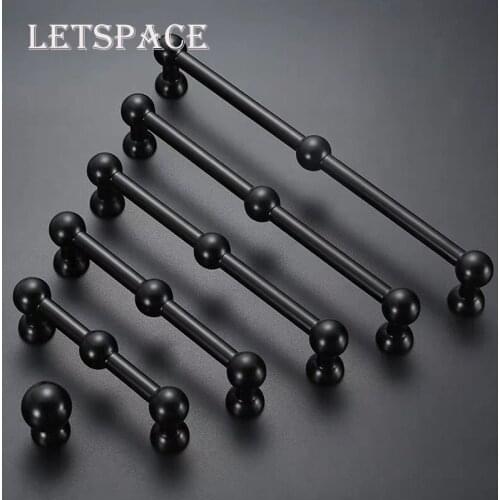 Free shipping 5"Solid kitchen cabinet black Lengthen handles Cupboard Drawer pulls dresser wardrobe knobs bookcase handles 225mm