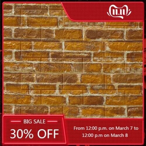 DIY Self Adhesive 3D Wall Stickers Bedroom Waterproof Foam Brick Room Wallpaper Decor Living Wall Sticker For Kids