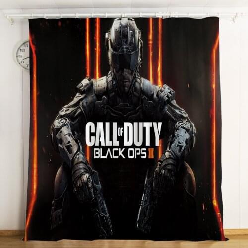Call of Duty 3D Printing Blackout Curtains Bedroom Living Room Home Decoration for Boys Children Kids Boys