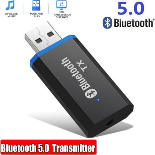 USB Bluetooth 5.0 Transmitter Receiver 10M Bluetooth Transmitter Adapter 3.5mm AUX For TV Headphones Home Stereo Car HIFI Audio