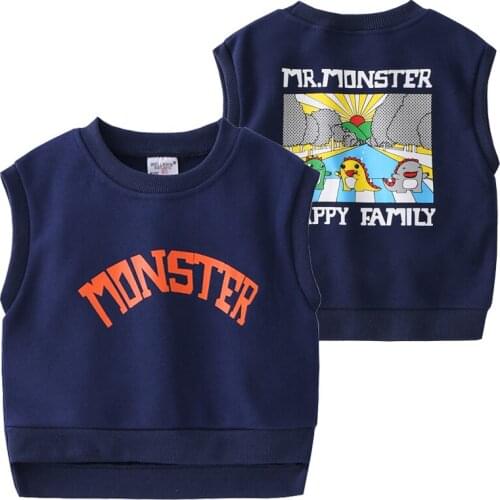 Spring Fall Boys Cotton Vest Tops Tank Summer Kids Tee T-shirt Toddler Clothes Lovely Pattern