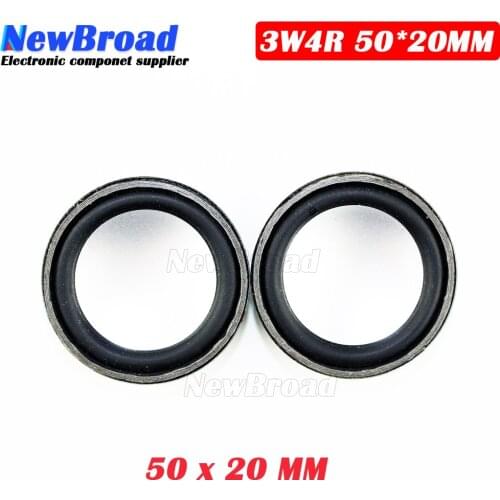 2PCS/Lot High Quality Speaker Horn 3W 4R Diameter 5CM 50mm Mini Amplifier Rubber Gasket Loudspeaker Trumpet Thickness 20MM
