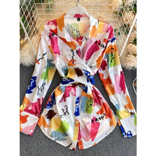 Youe Womens Satin Shirts