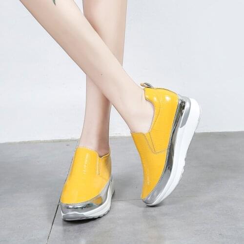 2021 Women Shoes New High Heel Lady Casual Women Sneakers Leisure Platform Wedge Shoes Height Increasing Shoes Zapatos De Mujer