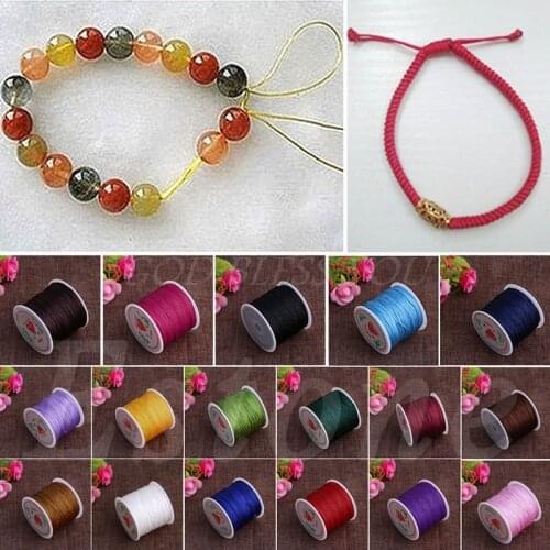 1Roll 0.8mm 45M Nylon Chinese Knot Macrame Bracelet Braided Cord Thread String Drop Shipping