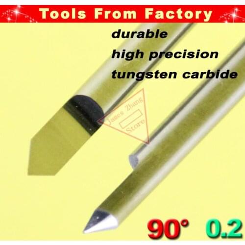 10pcs New Carbide PCB CNC Engraving Machine Router V Bits 90 Deg 0.2mm HUHAO # J3.9002