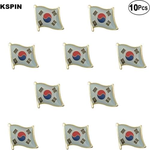 South Korea Flag Lapel Pin Flag badge Brooch Pins Badges 10Pcs a Lot