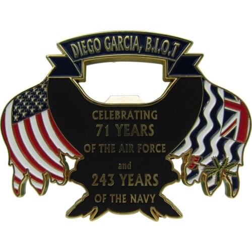 2018 Hot Sale Antique 3D Metal Souvenir Bottle Opener Coin Badges