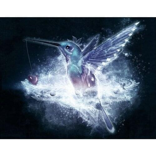 3d diamond painting cross stitch hummingbird Diamond Embroidery Full square round diamond mosaic kit 5d diy animal pattern