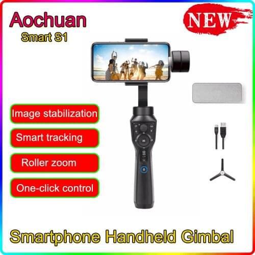 Aochuan Smart S1 3 Axis Smartphone Handheld Gimbal Stabilizer with Tripod for IPhone Android Samsung Galaxy huawei xiaomi