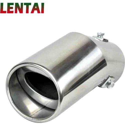 LENTAI Stainless Steel Car Exhaust Muffler Tip Pipes For Peugeot 307 408 207 Ford Focus 2 focus 3 SUZUKI SX4 auto accessories