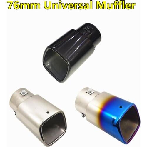 Car-styling Universal 76mm Stainless Steel Muffler Car Exhaust System Tip Pipe Modified For CRV Prado Yaris L Auto Accessories