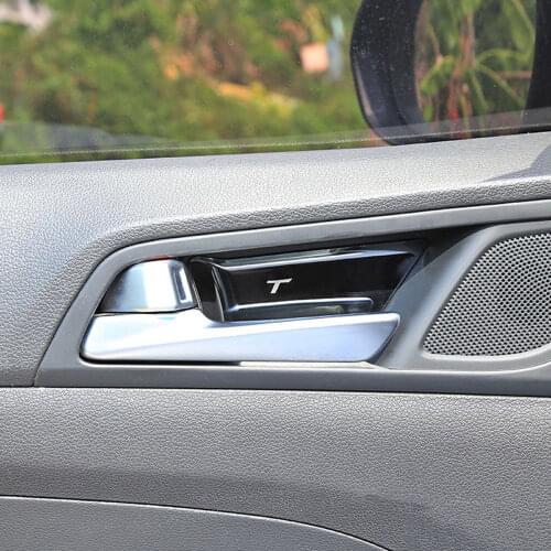 BBQ@FUKA New Car Styling Accessories For Hyundai Tucson 2015-2018 Inner Door Bowl Cover Trim Protector Stainless Steel 4 PCS