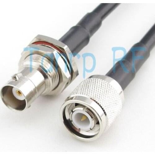 Free Shipping! RG58 extension cable 100CM BNC female nut bulkhead to TNC male 3FEET RF connector Pigtail coaxialjumper cable