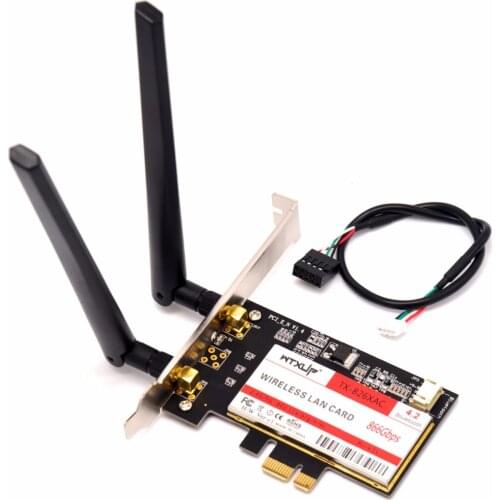 WTXUP Wireless-AC 8260 867Mbps 802.11 AC Dual Band Desktop PCI-E WiFi Adapter PCI Express Card for Intel 8260AC + Bluetooth 4.2