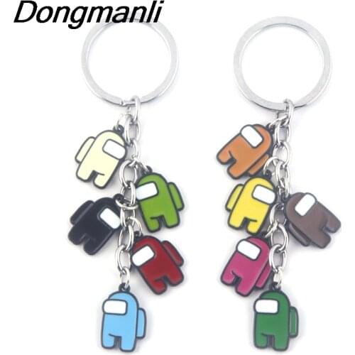 BG466 Game Astronaut Cartoon Character Charms Keychain Car Key Holder Men Women Fashion Game Metal Pendant Jewelry