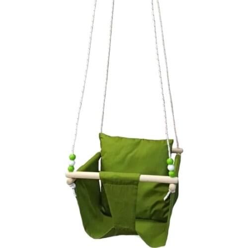 Wooden Padded Kids Baby Ceiling Swing Can Carry Up 50kg 5 Colors Available Kindergarten Rocking Toy Summer 2021Children Fashion