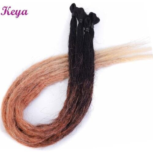 Handmade Dreadlocks Extension Pink Ombre 24inch Crochet Braids Dreads 5 Strands/pack Synthetic Hair Extensions For Women