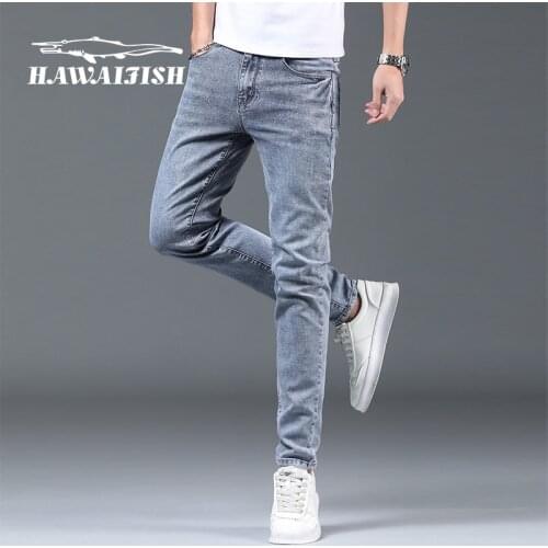 Male Jeans Spring Summer Mens Jeans Cotton Denim Hip Hop Slack Bottom Joggers Streetwear Slim Jeans
