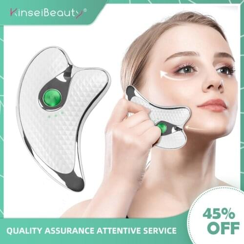 Electric Face Lifting Device Wrinkle Removal Face Neck Body Gua Sha Slimming Lifting Massager Vibration Heating Beauty Device