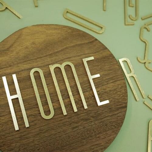 Brass Letters House Number DIY Name Wall Decorative Letter Workshop Business Name Hotel Company Sign Letter Brass Number