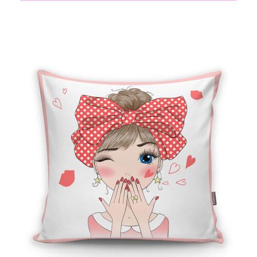 Fashion Girl Digital Printed Modern Pillow Cushion Cover THIS PRODUCT WILL FIT YOUR HOME SO MUCH NEW PRODUCT