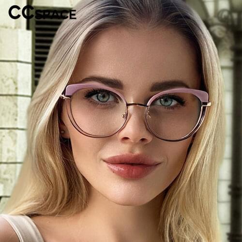 53150 The New Cat Eye Anti Blue Light Optical Glasses Frames Spring Leg Women TR90 Fashion Computer Eyeglasses