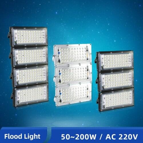 OK-B Floodlight LED IP65 Waterproof Remote Multicolor RGB 50W 100W 200W LED Flood Light AC 220V Spot LED Lamp Outdoor Lighting
