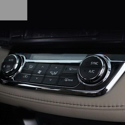 Car Interior Navigation Control Panel air conditioner outlet Decorative Frame Cover Trim For Toyota RAV4 RAV 4 2016 2017