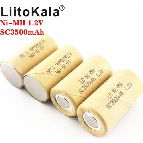 LiitoKala SC 3500mAh 3000mAH NI-MH 1.2V Rechargeable Battery high discharge rate 10C 15C for Electric tools Power Tool batteries