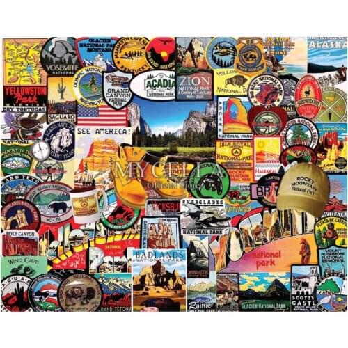 Full Square Drill 5D DIY Diamond Painting Badges Cartoon 3D Diamond Embroidery Cross Stitch Mosaic Home Decor Christmas Gift