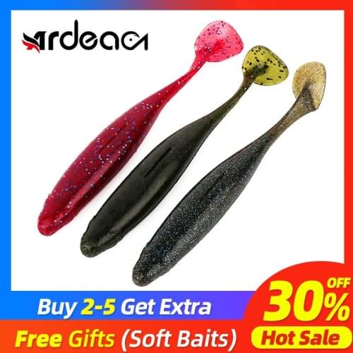 Ardea Soft Lure 5pcs 105mm 14g T-tail Artificial Silicone Bait Wobblers Shad Worm Swimbait Fishing Tackle