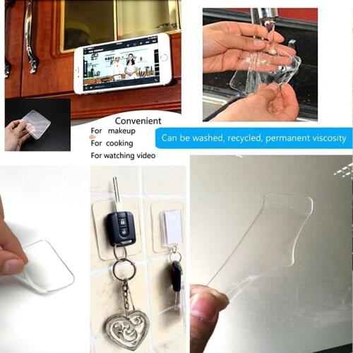 Anti-slip Pad Gripping Clear Double-Sided Adhesive Washable for Home Kitchen J2Y