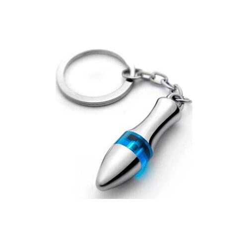 BULLET Car Silver Tone Anti Static Eliminator Discharger Key Chain Gift