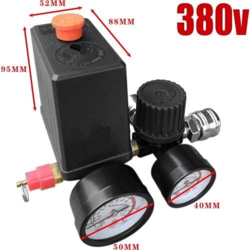 0-180 PSI 3000L/min Air Pump Control Valve With Gauge 220V/380V Regulator Duty Air Compressor Pump Pressure Control Switch
